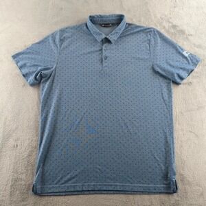 Travis Mathew Polo Shirt Mens XXL Blue Golf Performance Pima Cotton Short Sleeve